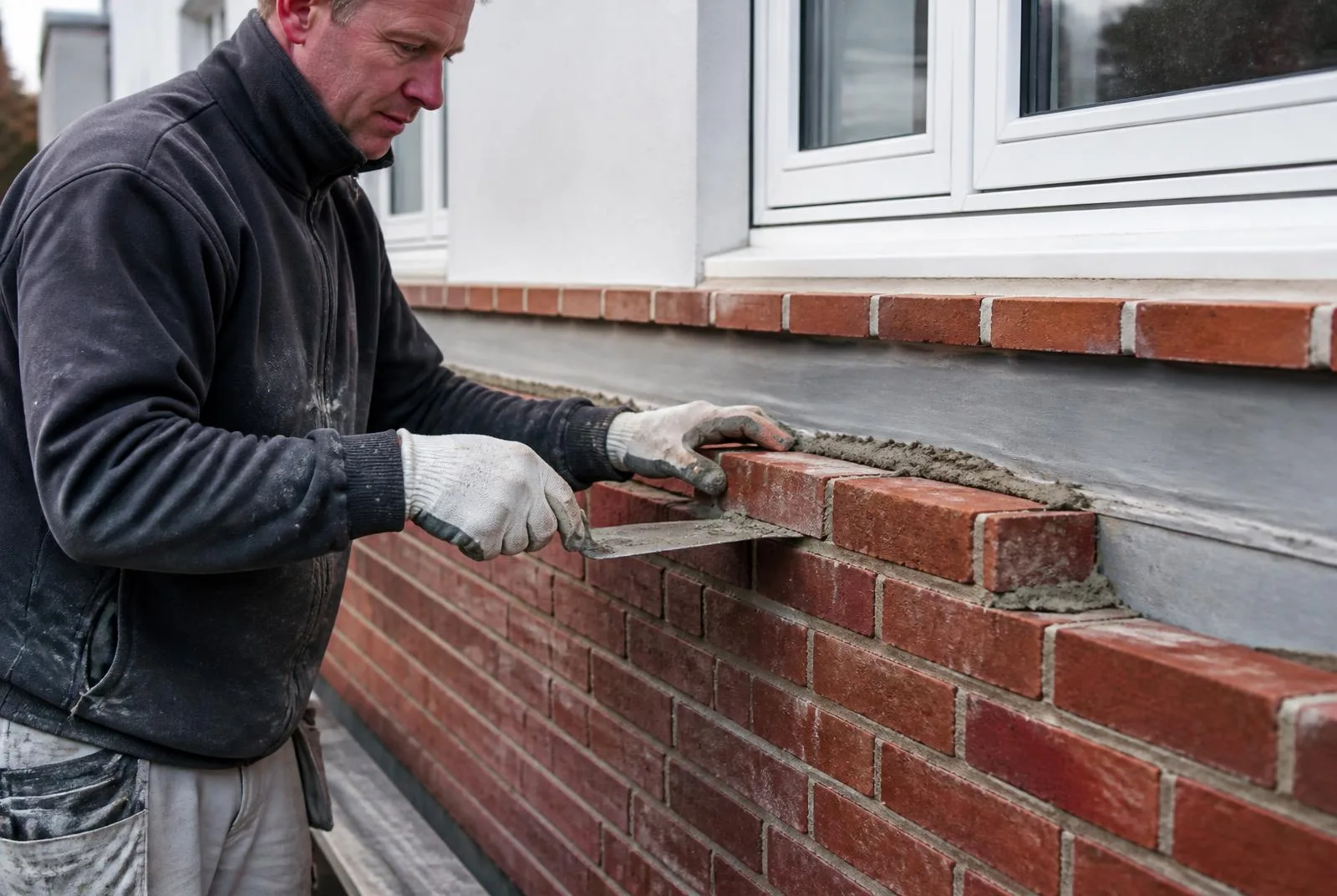 Professionelt murerarbejde på dansk villa